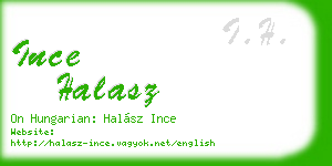 ince halasz business card